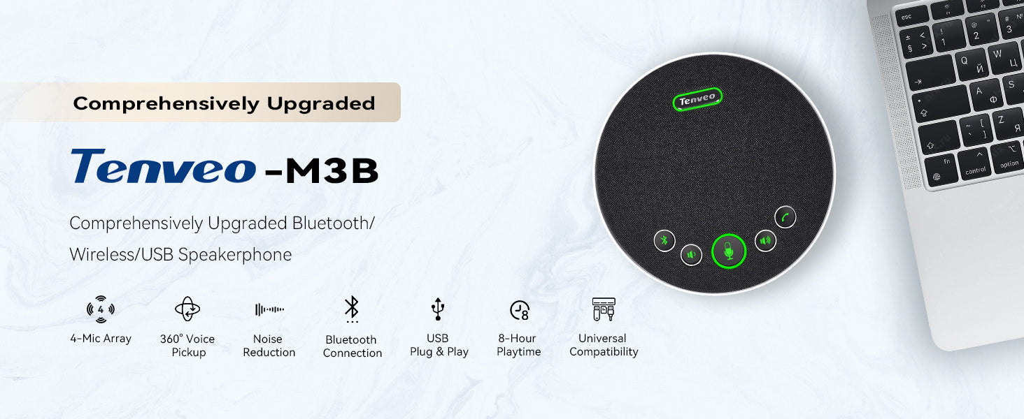 Bluetooth/Wireless/USB Speakerphone