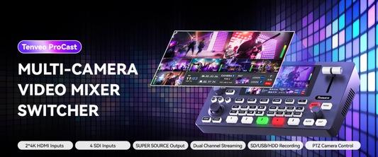 Tenveo PC500 Professional Live Streaming Switcher with PTZ Control