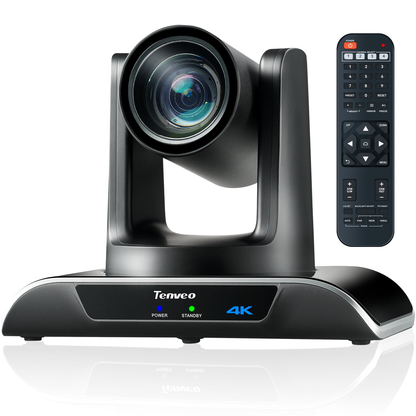 Tenveo UHD 4K PTZ Conference Room Camera 12X Optical Zoom USB3.0/HDMI Wide View Angle, 4K PTZ Camera for Video Conference Church Services Worship Events Live Streaming