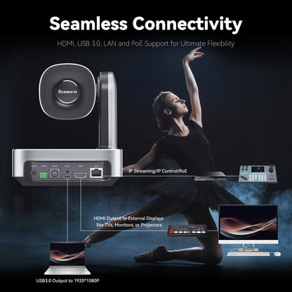 20x Optical Zoom PTZ Camera HDMI USB3.0 IP Live Streaming Camera HD 1080P 60fps Video Conferencing System POE