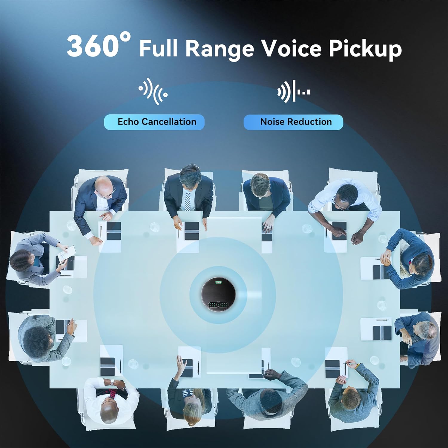 Microphone 360° Full Range Voice Pickup