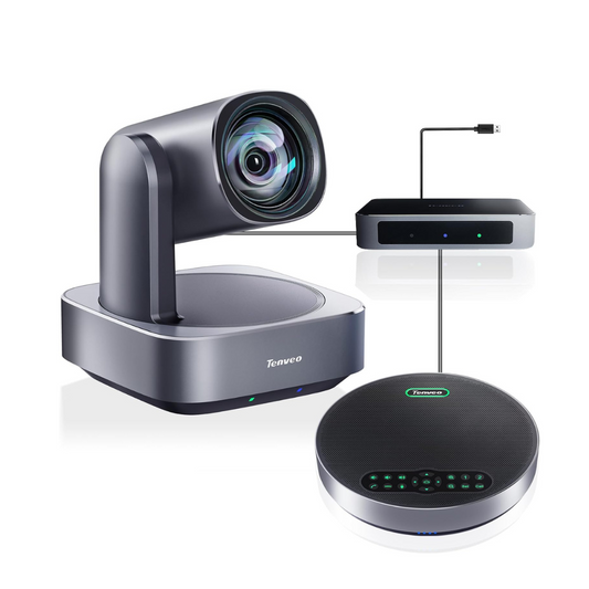 Tenveo VLGroup All-in-One 4K 12X Optical Zoom PTZ Camera Conference with Bluetooth Speakerphone System