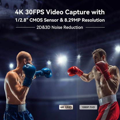 4K NDI PTZ Camera AI Humanoid & Face Auto-Tracking, HDMI/LAN/USB3.0 PoE PTZ Camera 20X Optical Zoom IP Live Streaming