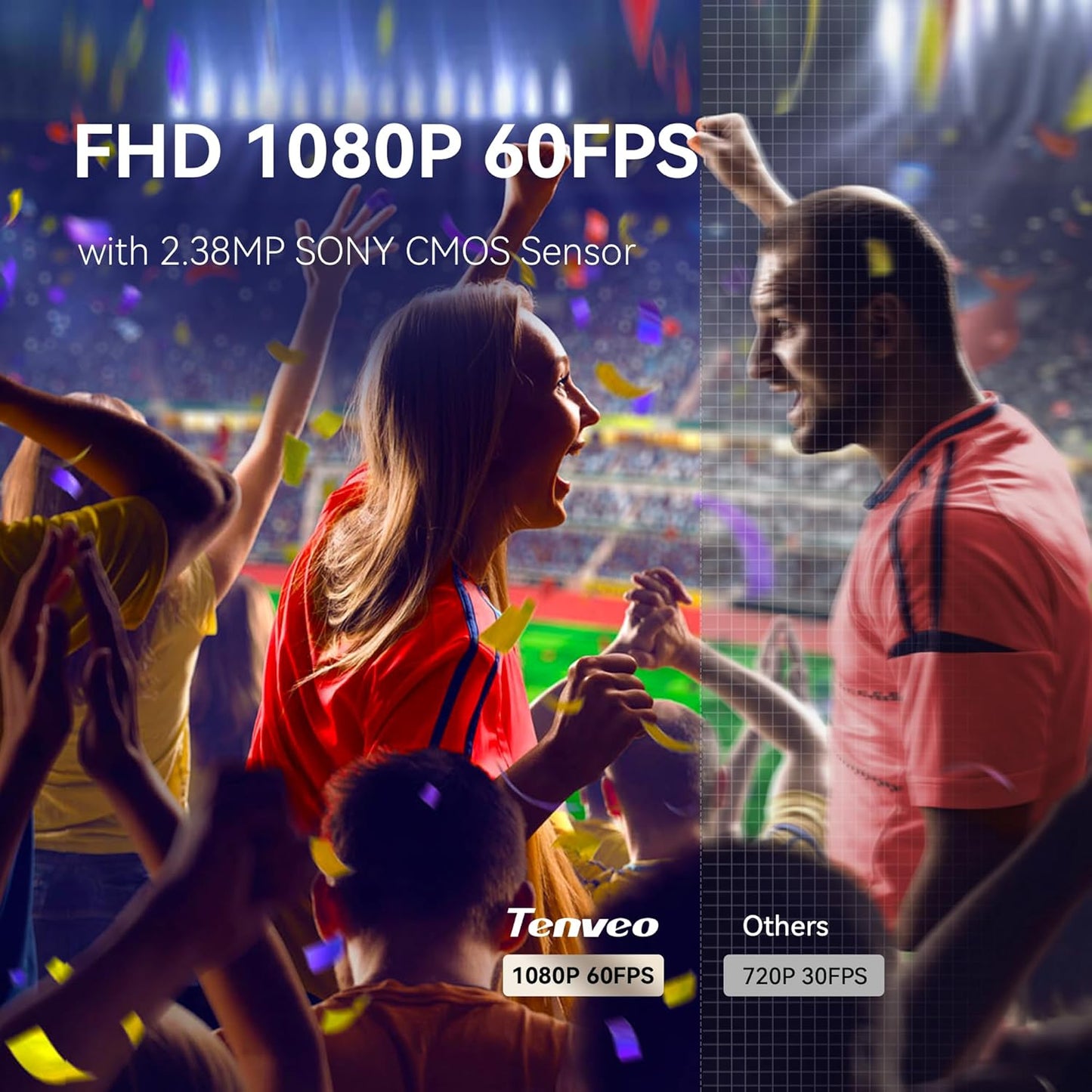 20X Optical Zoom PTZ Conference Room Camera, USB3.0/HDMI FHD 1080P 60FPS