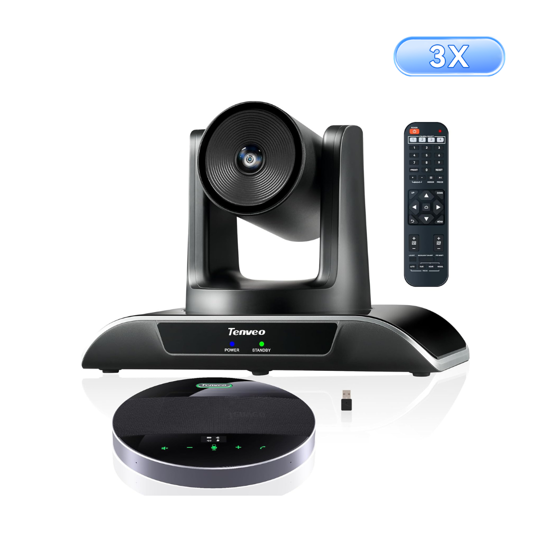 PTZ Conference Camera 3X Optical Zoom FHD 1080P 60FPS, 114° Wide View Angel USB3.0/HDMI/RS485/RS232