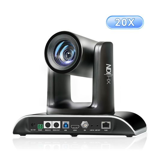 Tenveo NDI PTZ Camera AI Tracking 20X Optical Zoom 1080P SDI/HDMI/USB3.0/LAN PoE