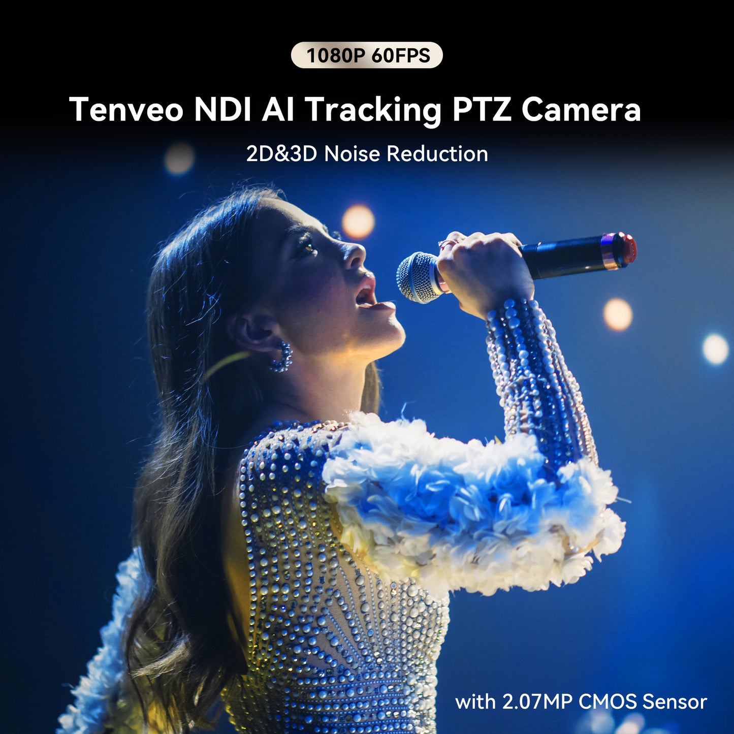 20X AI Auto-Tracking NDI PTZ Camera | 1080p60 | Human & Face Tracking | PoE